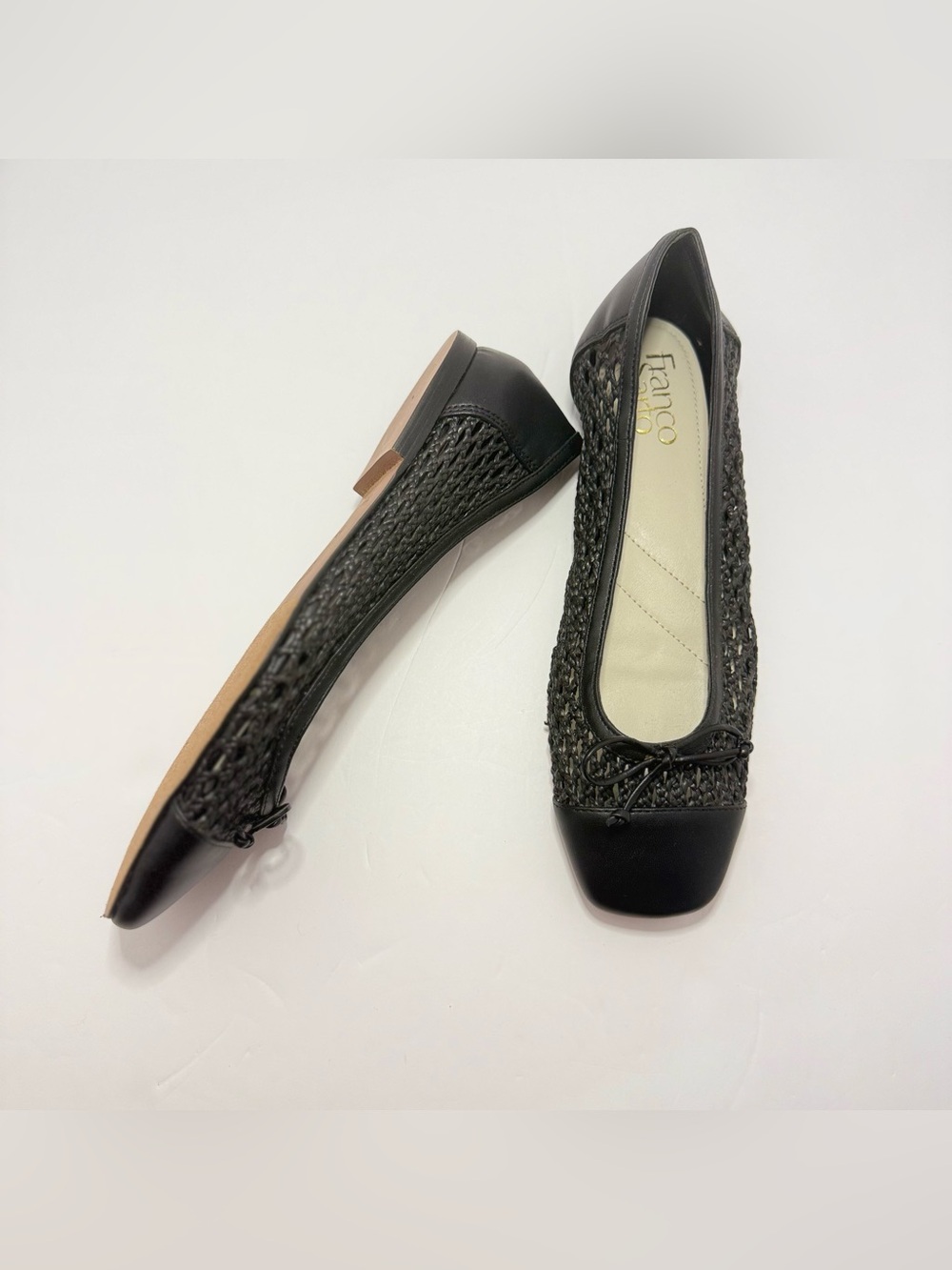 Franco Sarto Sample Woven Ballet Flats Black Women’s Est. Size 7